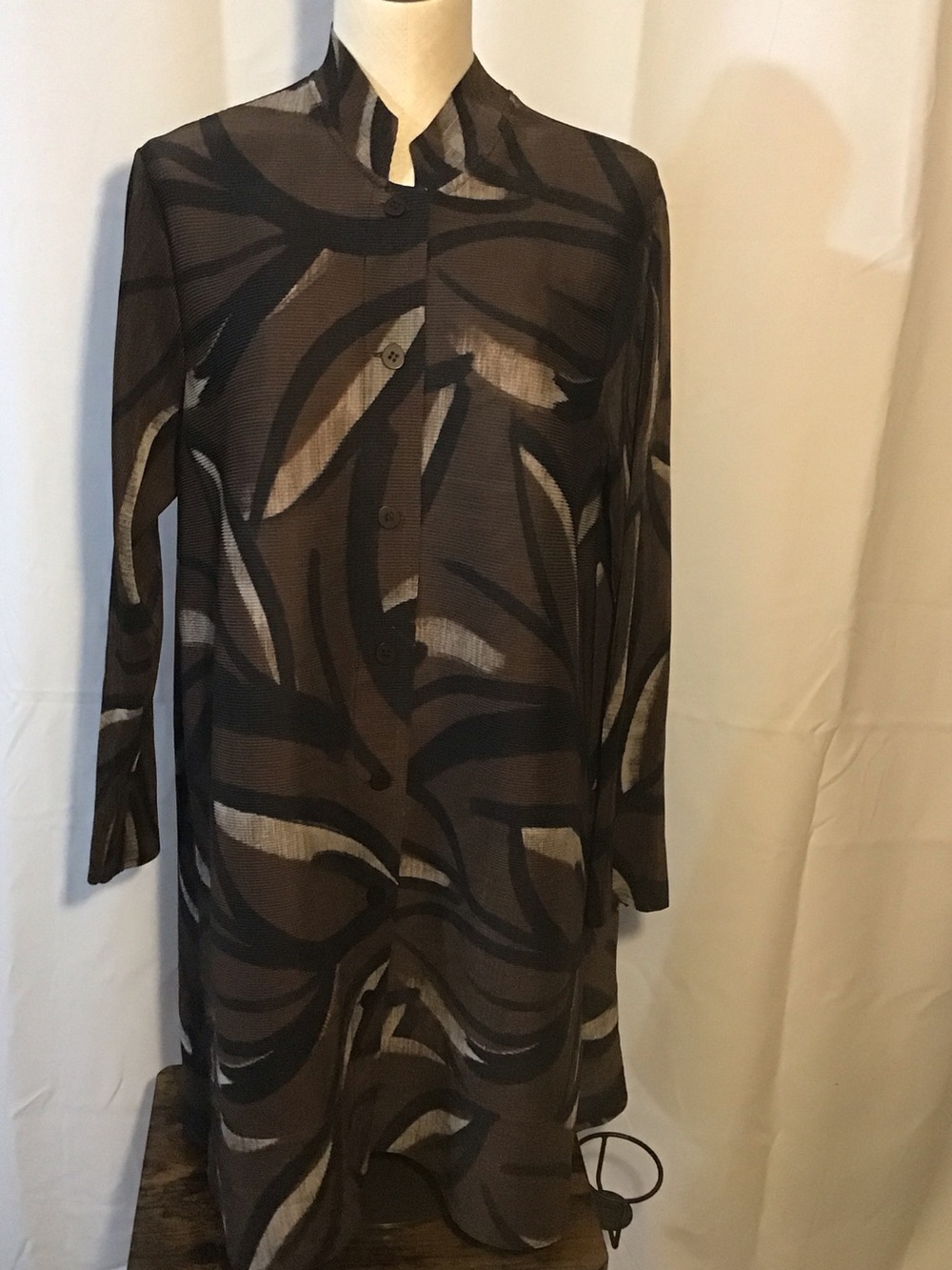 Brown & Black Abstract Chateau Jacket
